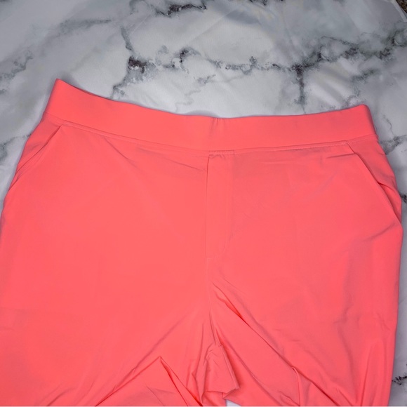 NWT Athleta Brooklyn Ankle Pant neon coral 20 - Picture 3 of 11